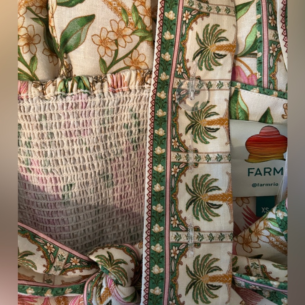 FARM RIO Palm dream strap knot jumpsuit. Size XS. - Picture 12 of 13